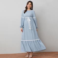 Платье с рукавами фонариками для беременных Shein