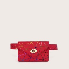 Поясная сумка с геометрическим узором Shein