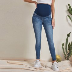 Джинсы скинни для беременных Shein