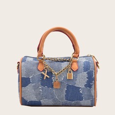 Джинсовая сумка-бостон с цепочкой Shein