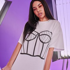 графический принт Повседневный Футболка размера плюс Shein