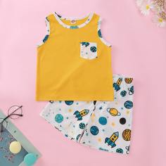 Пижама с мультипликационным принтом для мальчиков Shein