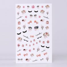 Наклейка для ногтей с узором розы 24 шт Shein