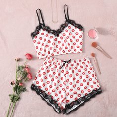 с бантом Объект Сексуальный Пижама Shein