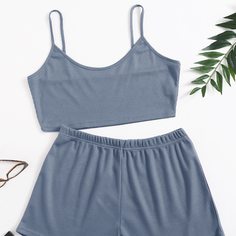Пижама размера плюс на бретельках Shein