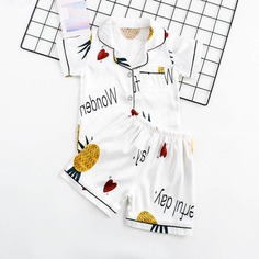 с карманами буква Повседневный Домашняя одежда для девочек Shein