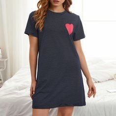 Пижама в полоску в форме сердца Shein