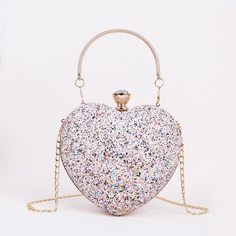 Блестящая сумка-клатч в форме сердечка Shein