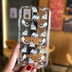 Прозрачный чехол для телефона с узором собаки Shein