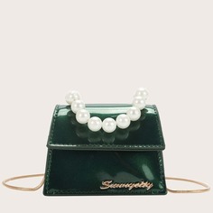 На цепочке с жемчугом буква Модный Сумка Shein