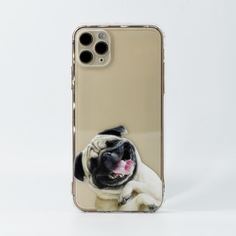 Прозрачный чехол для телефона с принтом собаки Shein