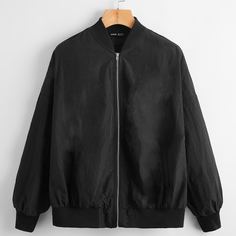 Куртка с текстовым рисунком и полосками Shein