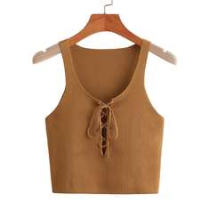 Трикотажный жилет со шнурком Shein