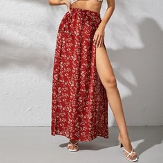 Юбка с цветочным принтом Shein