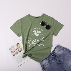 буква Повседневный Футболки Shein