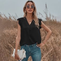 Блузка с кружевной отделкой Shein