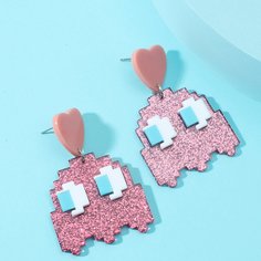 Акриловые серьги в мультипликационной форме Shein
