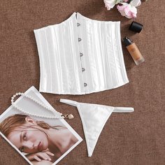 Корсет со стальными костями и стринги Shein
