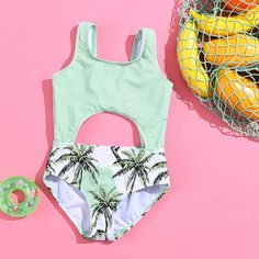 Слитный купальник для девочек Shein