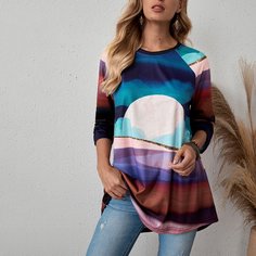 Графический Повседневный Футболки Shein