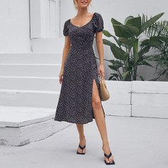 Платье с цветочным принтом Shein