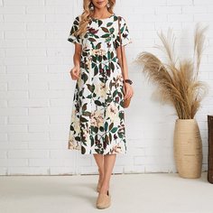 Платье с цветочным принтом Shein