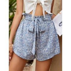 Пояс цветочный Бохо Шорты Shein