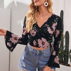 Блузка с цветочным принтом Shein