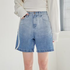Джинсовые шорты с карманами Shein