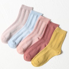 5 пар Однотонные носки Shein