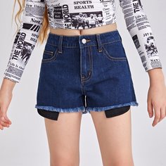 Джинсовые шорты для девочек Shein