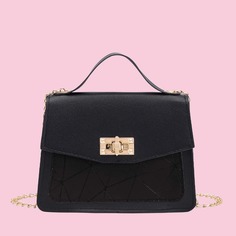 Сумка с цепочкой и геометрическим рисунком Shein