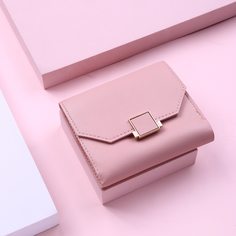 Маленький сложенный кошелек с металлическим декором Shein