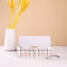 Сумка через плечо в клетку Shein