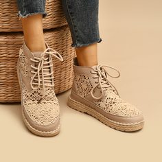 Минималистичные ботинки на шнурке Shein