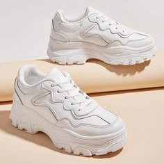 Минималистичные массивные кроссовки на шнурке Shein