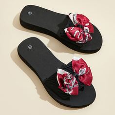 Шлепанцы с бантом Shein