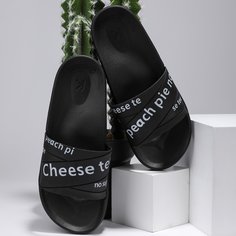 Шлепанцы с текстовым рисунком Shein