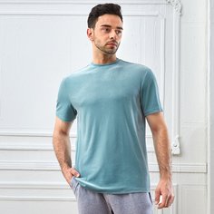 Мужская бархатная футболка Shein