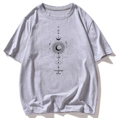 Мужская футболка с коротким рукавами и графическим принтом Shein