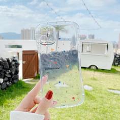 Прозрачный чехол для телефона с текстовым рисунком Shein