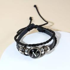 Мужский плетеный браслет с текстовым рисунком Shein