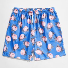 на кулиске Цветочный Отпуск Мужские шорты Shein