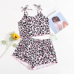узел Принт милый Пижама Shein