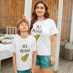 Лозунг Повседневный Домашняя одежда для мальчиков Shein