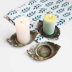 1шт подсвечник в форме листвы Shein