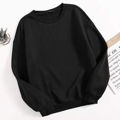 Однотонный свитшот Shein