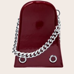 На цепочке Одноцветный Элегантный Сумка Shein