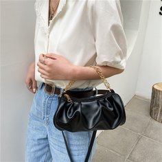 Регулируемый со сборками Одноцветный Модный Сумка Shein