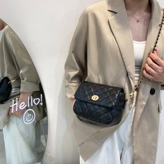 На цепочке стеганая Элегантный Сумка через плечо Shein